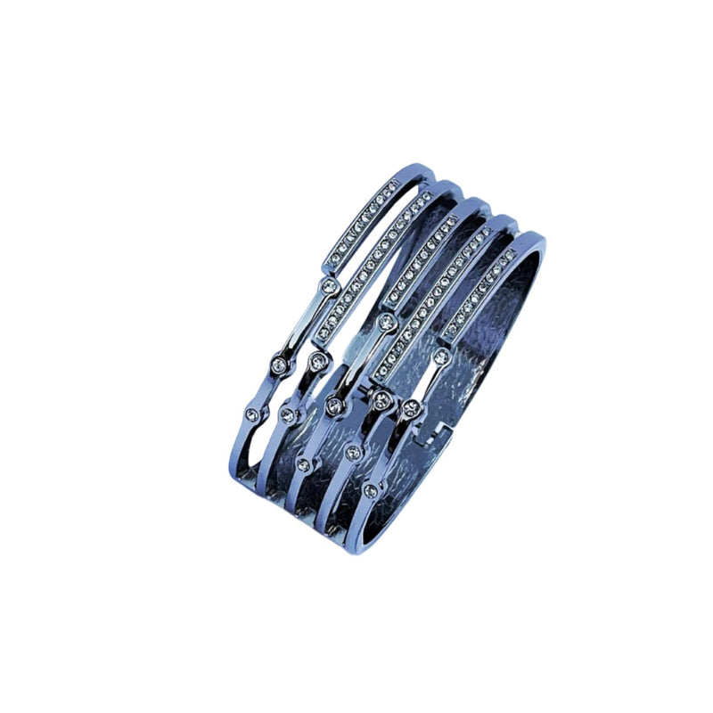 Silver Bangle Celestia Radiance: Multi-Layered Silver Bangle