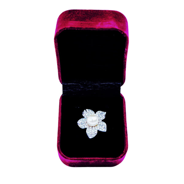 Pearl Blossom Statement Ring