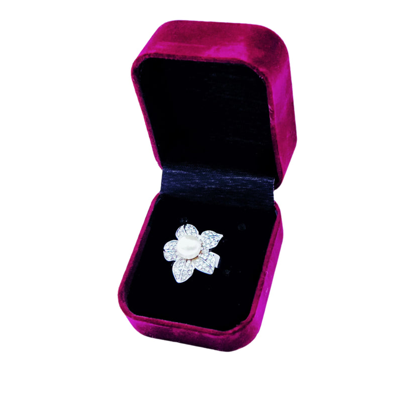 Pearl Blossom Statement Ring