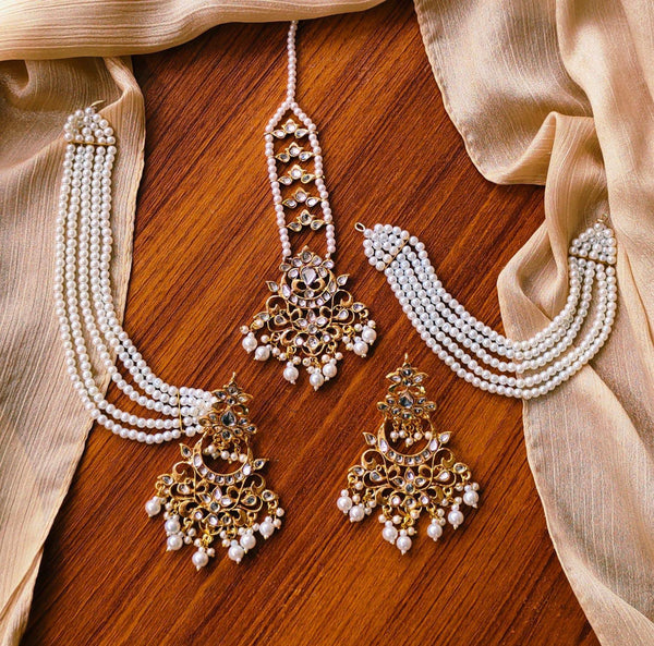 Traditional Pearl & Kundan Bridal Jewelry Set