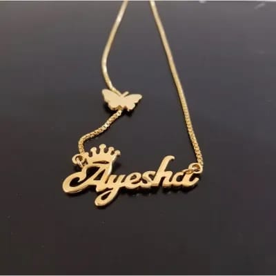 Personalized Gold-Plated Square Pendant Necklace